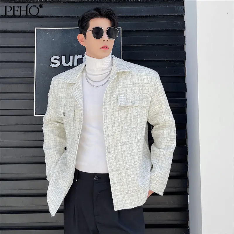 PFHQ 2021 Men's Autumn Winter Trend Fashion Lapel Single Breasted Plaid Personality Korean Style Casual Woolen Jacket 21E1378
PFHQ 2021 Men's Autumn Winter Trend Fashion Lapel Single Breasted Plaid Personality Korean Style Casual Woolen Jacket 21E1378