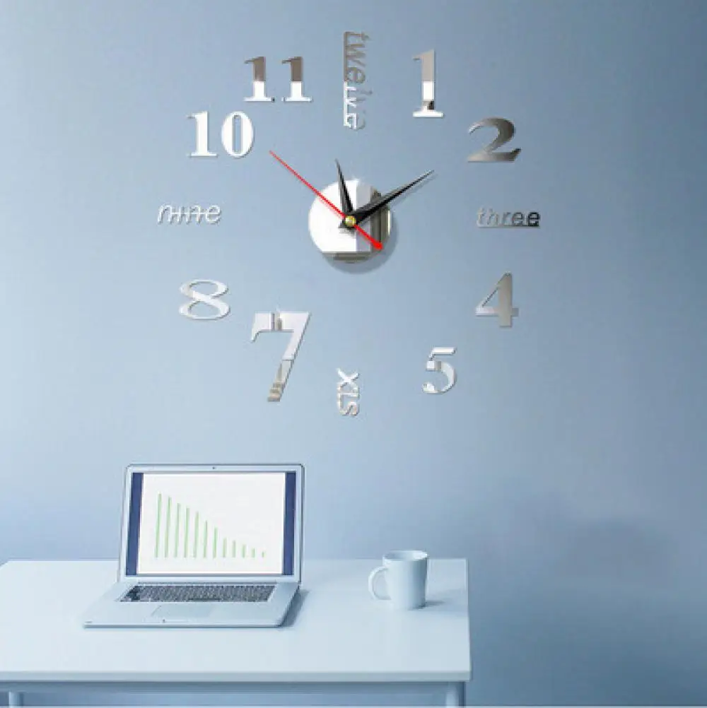 Nordic Modern Wall Clock Diy Home Decoration Acrylic Material Mirror Sticker Restaurant Study Office Decoration Wall Clock
Nordic Modern Wall Clock Diy Home Decoration Acrylic Material Mirror Sticker Restaurant Study Office Decoration Wall Clock