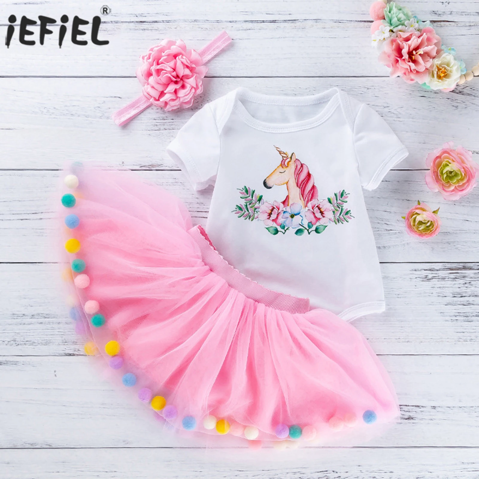 Infant Baby Girls First 1st Birthday Princess Outfit Print Romper Tops With Rainbow Tutu Skirt Set for Party Holiday 0-12Months
Infant Baby Girls First 1st Birthday Princess Outfit Print Romper Tops With Rainbow Tutu Skirt Set for Party Holiday 0-12Months