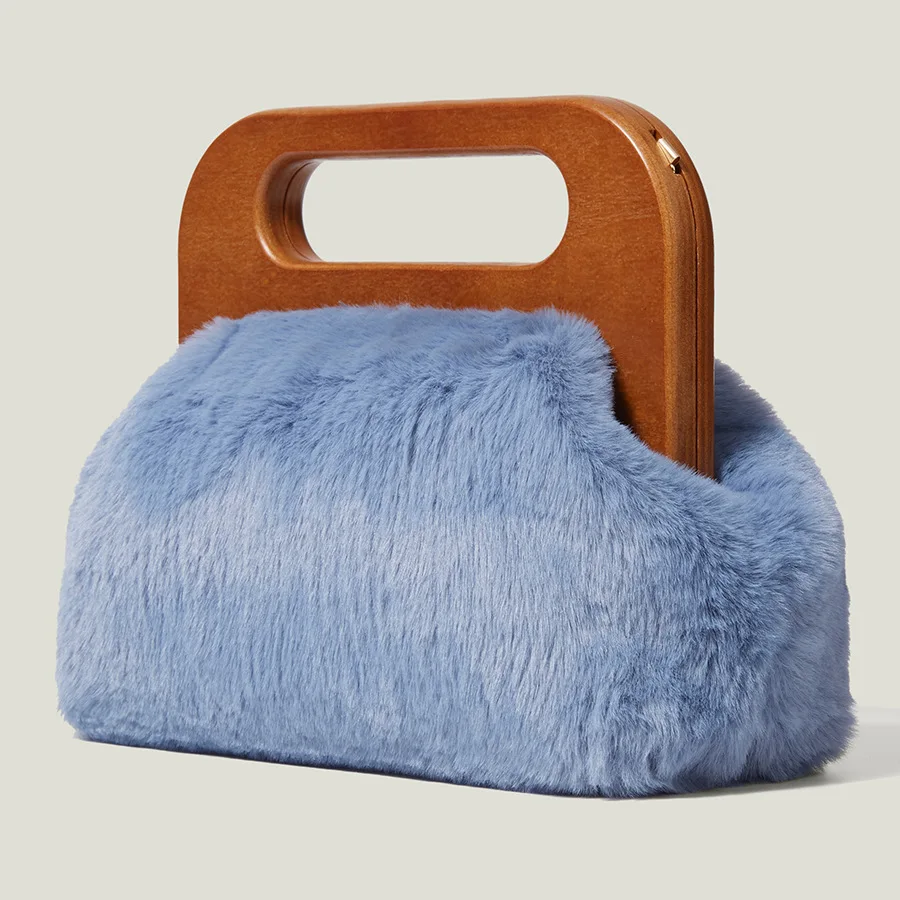 Faux Fur Wooden Clip Evening Bags Plush Bucket Bag Women's 2021 Fashion Chain Shoulder Crossbody Bag Girl Party Pouch Clutch
Faux Fur Wooden Clip Evening Bags Plush Bucket Bag Women's 2021 Fashion Chain Shoulder Crossbody Bag Girl Party Pouch Clutch