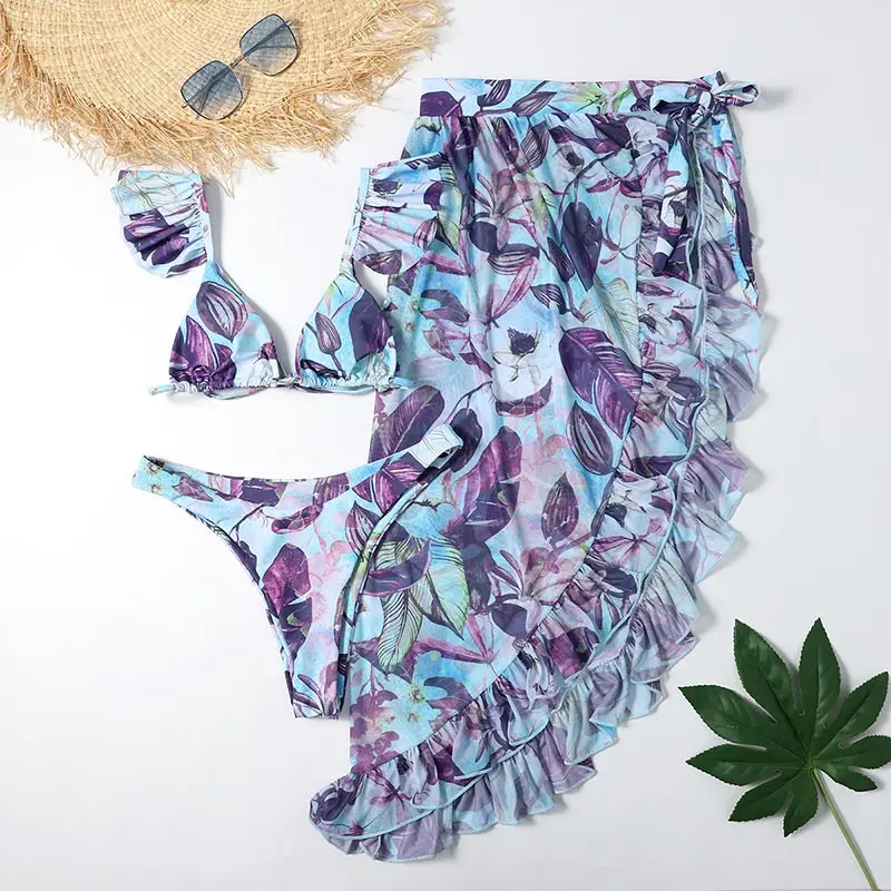 Micendy Leaf Print Bikinis Three Sets Beach Women's Dress Summer Bandage Swimsuit Sarong Swimwear 2021 Ruffle Back Swimming Suit
Micendy Leaf Print Bikinis Three Sets Beach Women's Dress Summer Bandage Swimsuit Sarong Swimwear 2021 Ruffle Back Swimming Suit