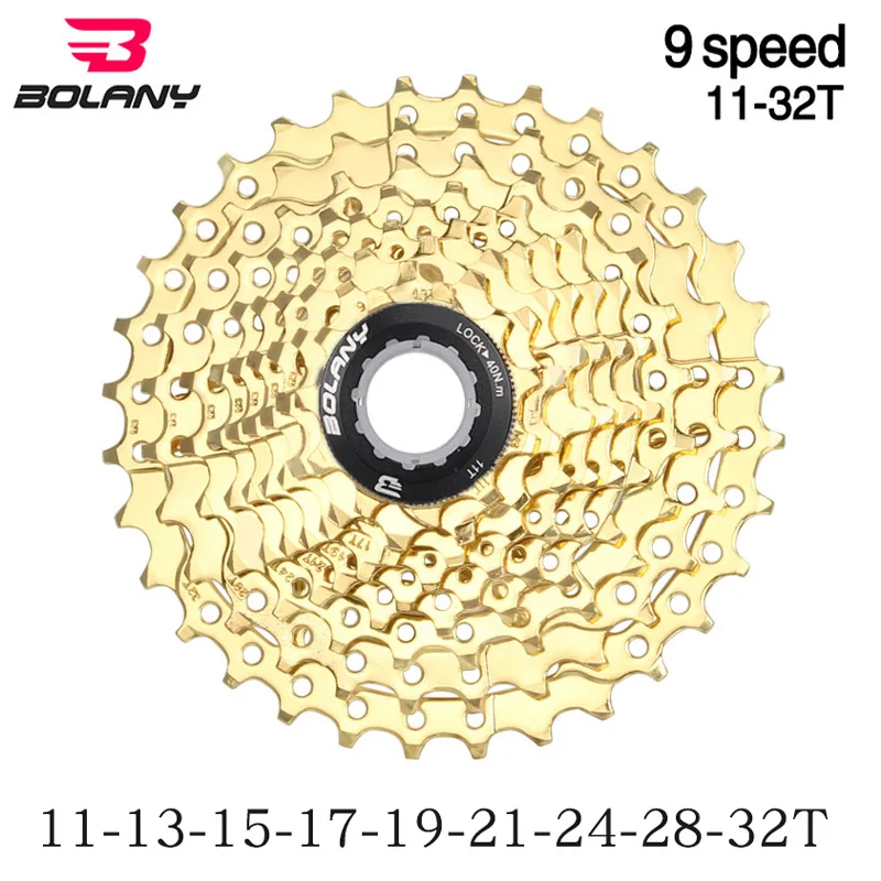 BOLANY Mountain Bike Gold Flywheel 9-speed 11 - 32 T Card Riding Equipment Accessories 9 Speed Cassette Mountain Bike Parts
BOLANY Mountain Bike Gold Flywheel 9-speed 11 - 32 T Card Riding Equipment Accessories 9 Speed Cassette Mountain Bike Parts