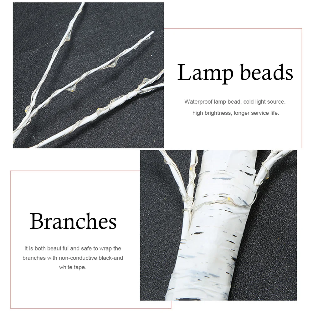 Small Birch Twig Tree Light with 55 Warm White LEDs Decorative Night Lamp for Christmas Home Party Wedding Tabletop
Small Birch Twig Tree Light with 55 Warm White LEDs Decorative Night Lamp for Christmas Home Party Wedding Tabletop