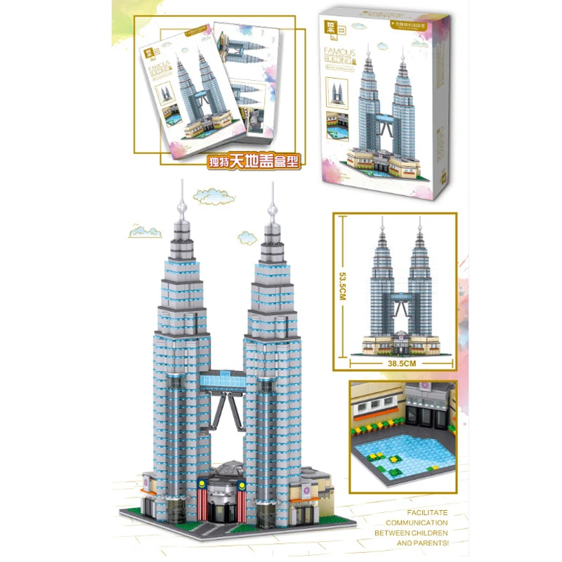 IN STOCK 2521 PCS QL0965 Street View Series FAMOUS BUILDING Oil Twin Towers Building Blocks Assembly Bricks Kids Christmas Gifts
IN STOCK 2521 PCS QL0965 Street View Series FAMOUS BUILDING Oil Twin Towers Building Blocks Assembly Bricks Kids Christmas Gifts