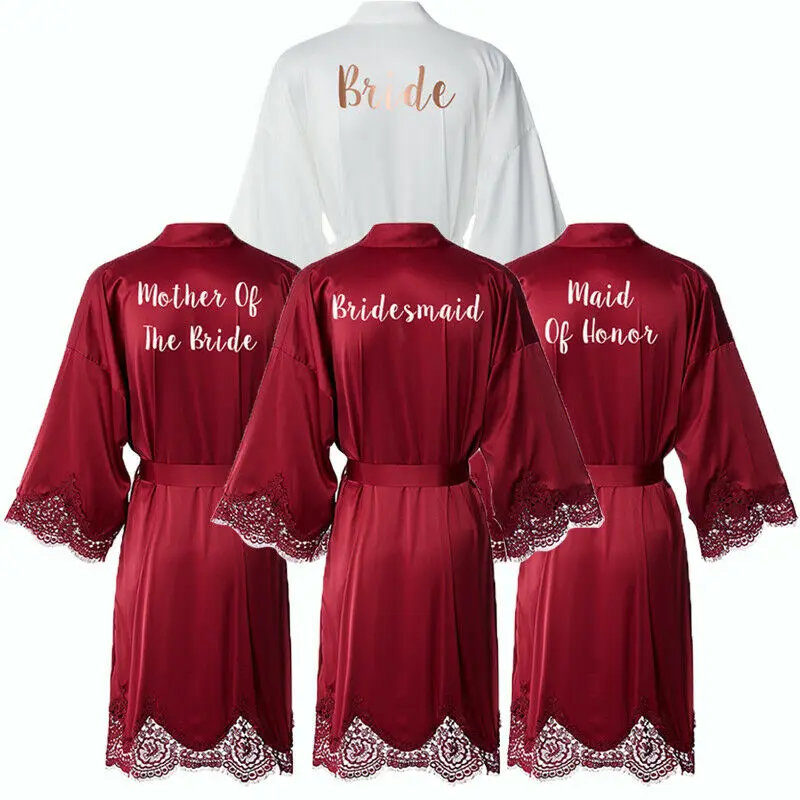 Satin Silk Lace Robe for Women Custom Bridal Robe Wedding Bathrobe Bride Bridesmaid Kimono Robe Burgundy Robe
Satin Silk Lace Robe for Women Custom Bridal Robe Wedding Bathrobe Bride Bridesmaid Kimono Robe Burgundy Robe