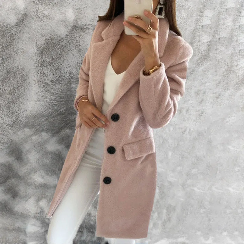 Autumn Winter Women Jacket Long Wool Coat Slim fit Casual Turn Down Collar Woolen Overcoat Oversized Cardigan Outerwear S-5XL
Autumn Winter Women Jacket Long Wool Coat Slim fit Casual Turn Down Collar Woolen Overcoat Oversized Cardigan Outerwear S-5XL