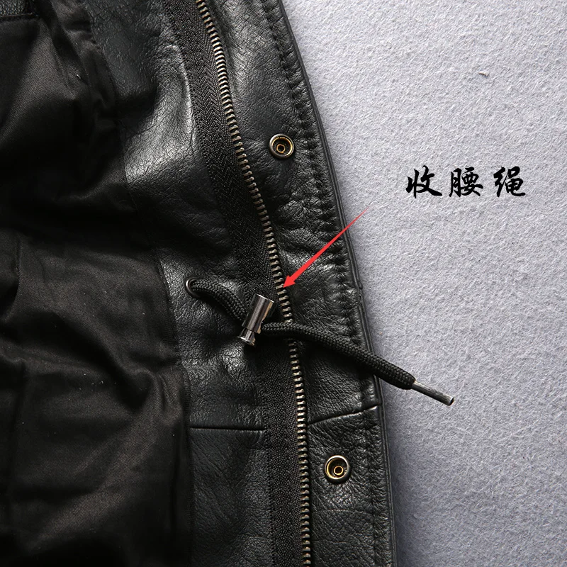 Men Factory New Black Genuine Cow Leather Jacket Casual Long Style M65 Multi-pocket Cowskin Jackets Winter Russia Coats
Men Factory New Black Genuine Cow Leather Jacket Casual Long Style M65 Multi-pocket Cowskin Jackets Winter Russia Coats