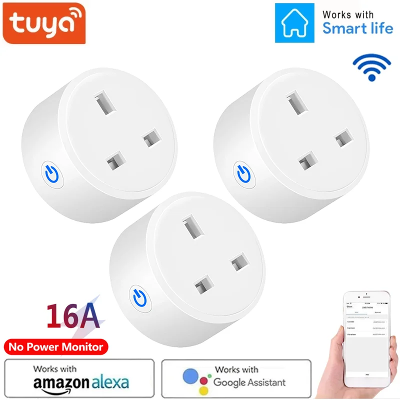 UK 16A Smart Plug Wifi Smart Socket Energy Monitor Timing Function Smart Life APP Remote Control Works With Alexa Google Home
UK 16A Smart Plug Wifi Smart Socket Energy Monitor Timing Function Smart Life APP Remote Control Works With Alexa Google Home
