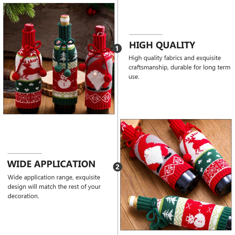 3pcs Lovely Christmas Bottle Sleeves Festival Decorative Bottle Cover
3pcs Lovely Christmas Bottle Sleeves Festival Decorative Bottle Cover