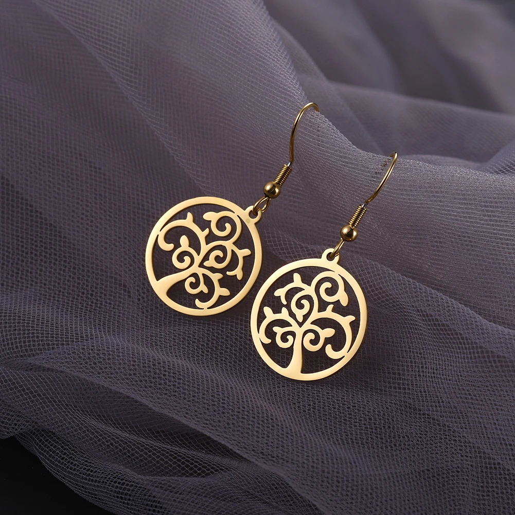 Lucktune Stainless Steel Tree of Life Earrings for Women Hollow Geometric EarHook Earring Family Trees Jewelry Christmas Gifts
Lucktune Stainless Steel Tree of Life Earrings for Women Hollow Geometric EarHook Earring Family Trees Jewelry Christmas Gifts