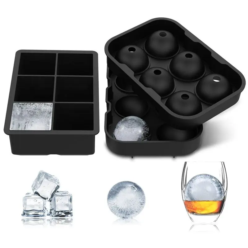 Ice Square Trays (Set of 2) Black Silicone 6 Giant Ice Ball Square Maker Use for Kids with Candy Pudding Jelly Milk Juice Chocol
Ice Square Trays (Set of 2) Black Silicone 6 Giant Ice Ball Square Maker Use for Kids with Candy Pudding Jelly Milk Juice Chocol