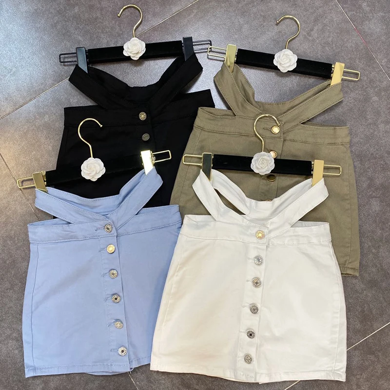 SISPELL waist hollow out skirts for female high waist slimming patchwork buttons pure color women's casual Package hip skirt
SISPELL waist hollow out skirts for female high waist slimming patchwork buttons pure color women's casual Package hip skirt