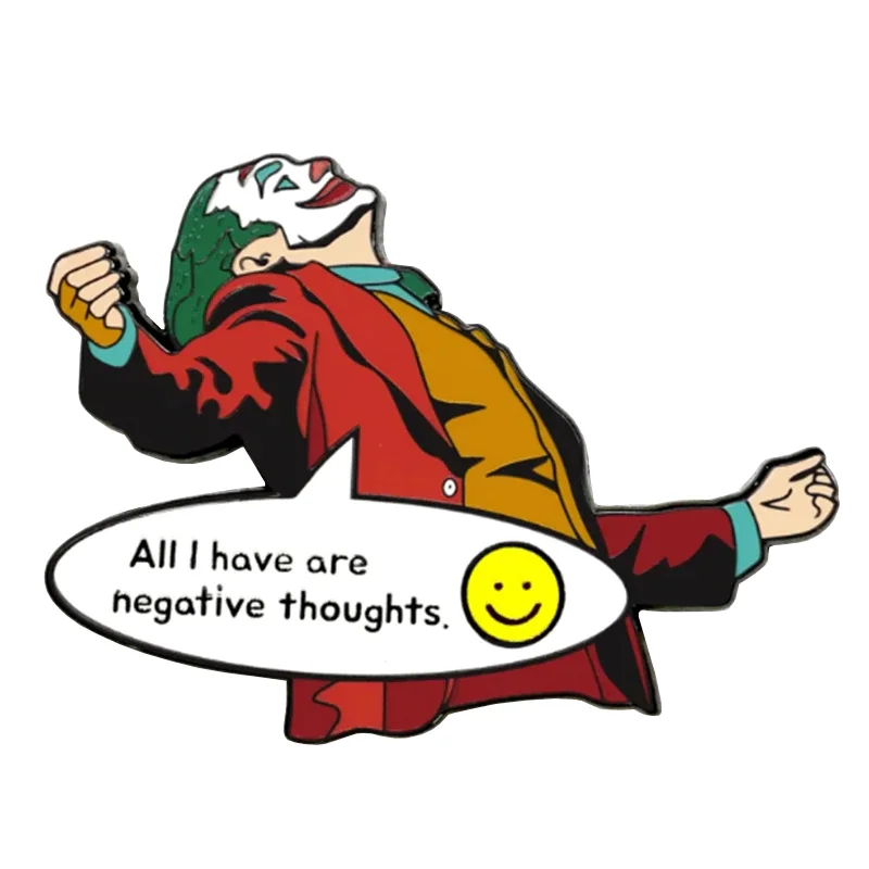 Эмалированный клоун Joker Badge Joaquin Phoenix коллекция фанатов фильма ужасов | Украшения и