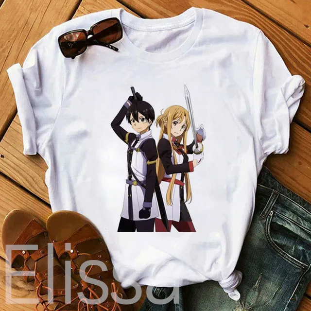 Sword Art Online T Shirt Yuki Asuna girl T-shirts SAO Kirito Kirigaya Kazuto Fun Summer Women Short Sleeve Tees Tops shirt
Sword Art Online T Shirt Yuki Asuna girl T-shirts SAO Kirito Kirigaya Kazuto Fun Summer Women Short Sleeve Tees Tops shirt