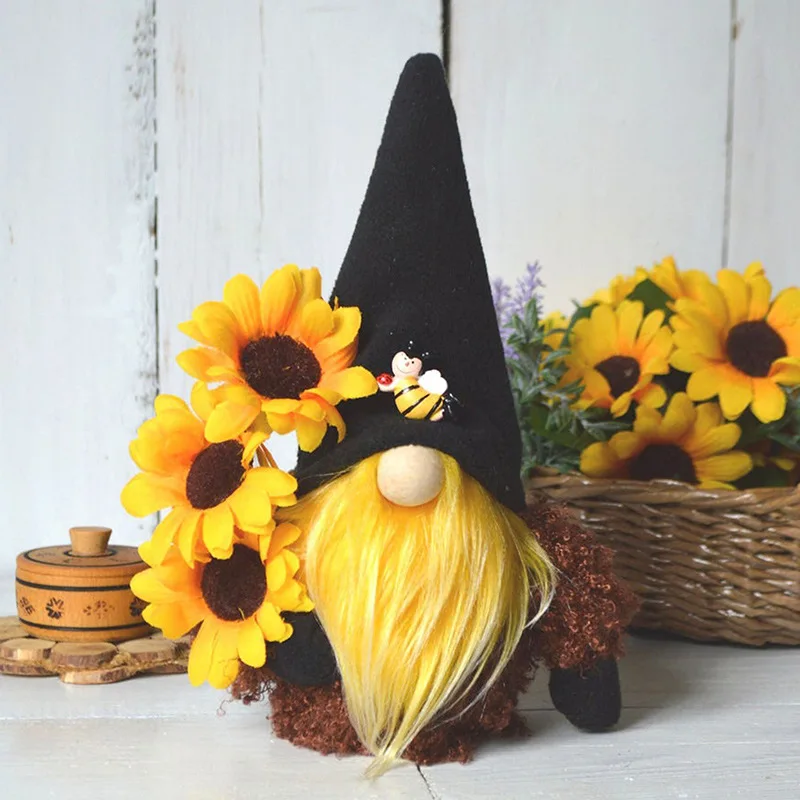 new Bee Day Cute Gnome With Sunflower Plush Doll Spring Gnomes Holiday Home Decoration Gnome Handmade 20/25cm XH8Z
new Bee Day Cute Gnome With Sunflower Plush Doll Spring Gnomes Holiday Home Decoration Gnome Handmade 20/25cm XH8Z
