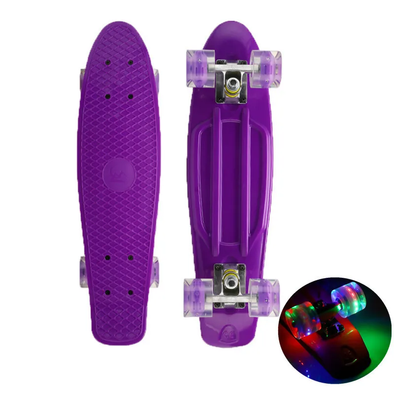 22inch Skate Board Flashing Light Mini Cruiser Skateboard Plastic Longboard Banana Fishboard Street Outdoor Sports For Girl New
22inch Skate Board Flashing Light Mini Cruiser Skateboard Plastic Longboard Banana Fishboard Street Outdoor Sports For Girl New