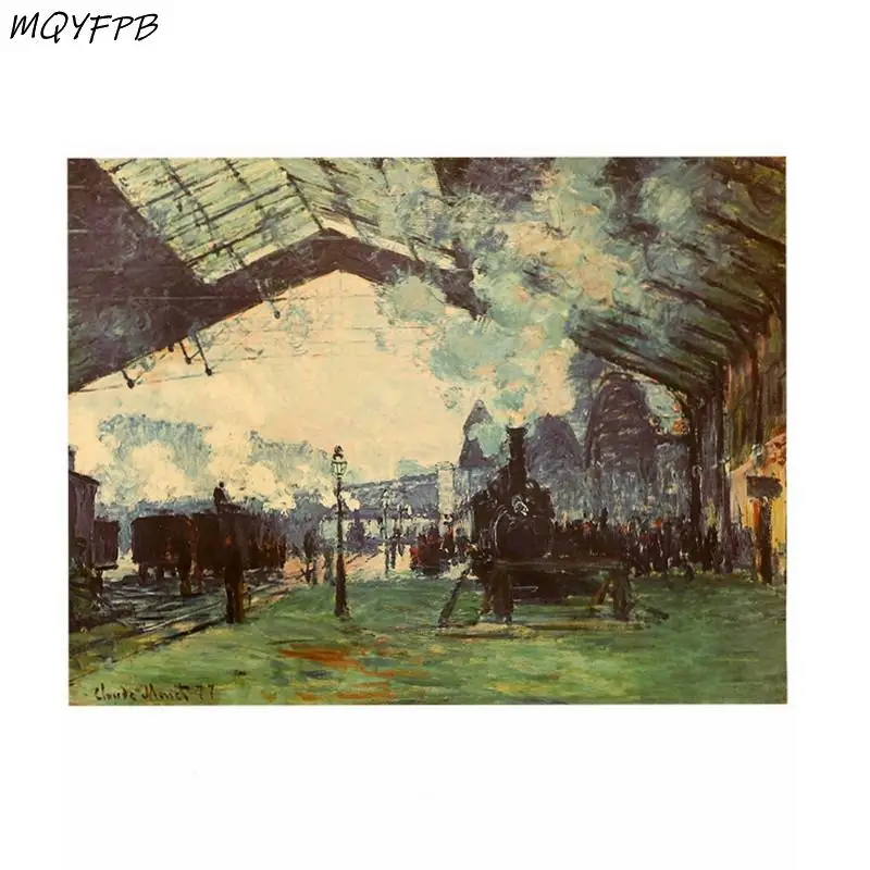 Monet Famous Painting Railway Station Kraft Paper Poster Wall Sticker Home Decoration Painting
Monet Famous Painting Railway Station Kraft Paper Poster Wall Sticker Home Decoration Painting
