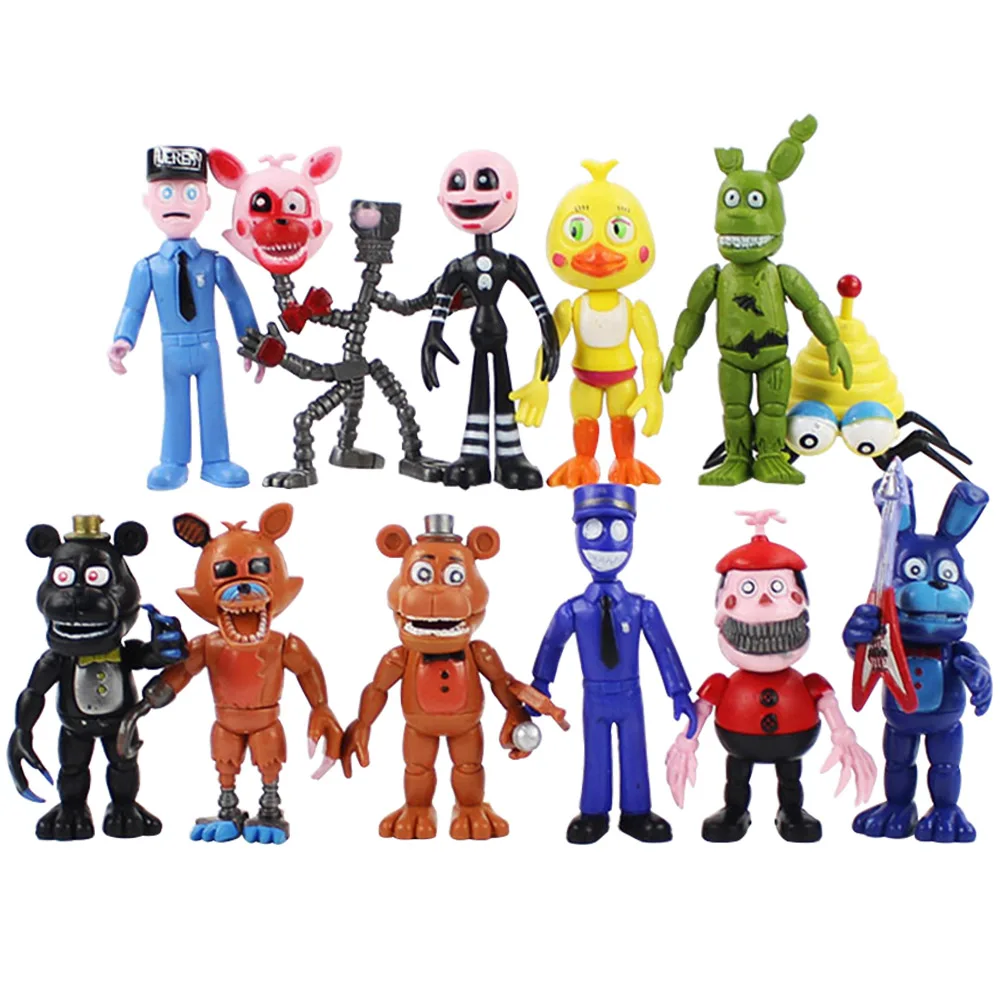 5-12 см аниме FNAF Five Nights At Freddy's кошмар Freddy Fazbear Sister Chica Focy Bonnie экшн-фигурка модель