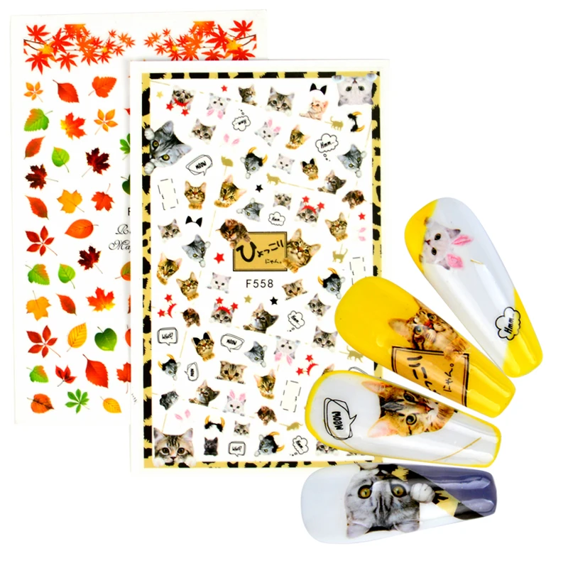 3D Maple Leaf Slider on Nails Cat Sticker Decals Christmas Halloween Design Adhesive Manicure Tips Nail Art Decorations
3D Maple Leaf Slider on Nails Cat Sticker Decals Christmas Halloween Design Adhesive Manicure Tips Nail Art Decorations