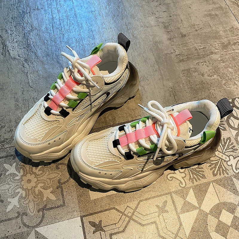 Women's Casual Shoes 2021 Fashion All-match Breathable Thick Soled Anti-slip Dad Shoes Women Chunky Sneakers Female Sports Shoe 
Women's Casual Shoes 2021 Fashion All-match Breathable Thick Soled Anti-slip Dad Shoes Women Chunky Sneakers Female Sports Shoe