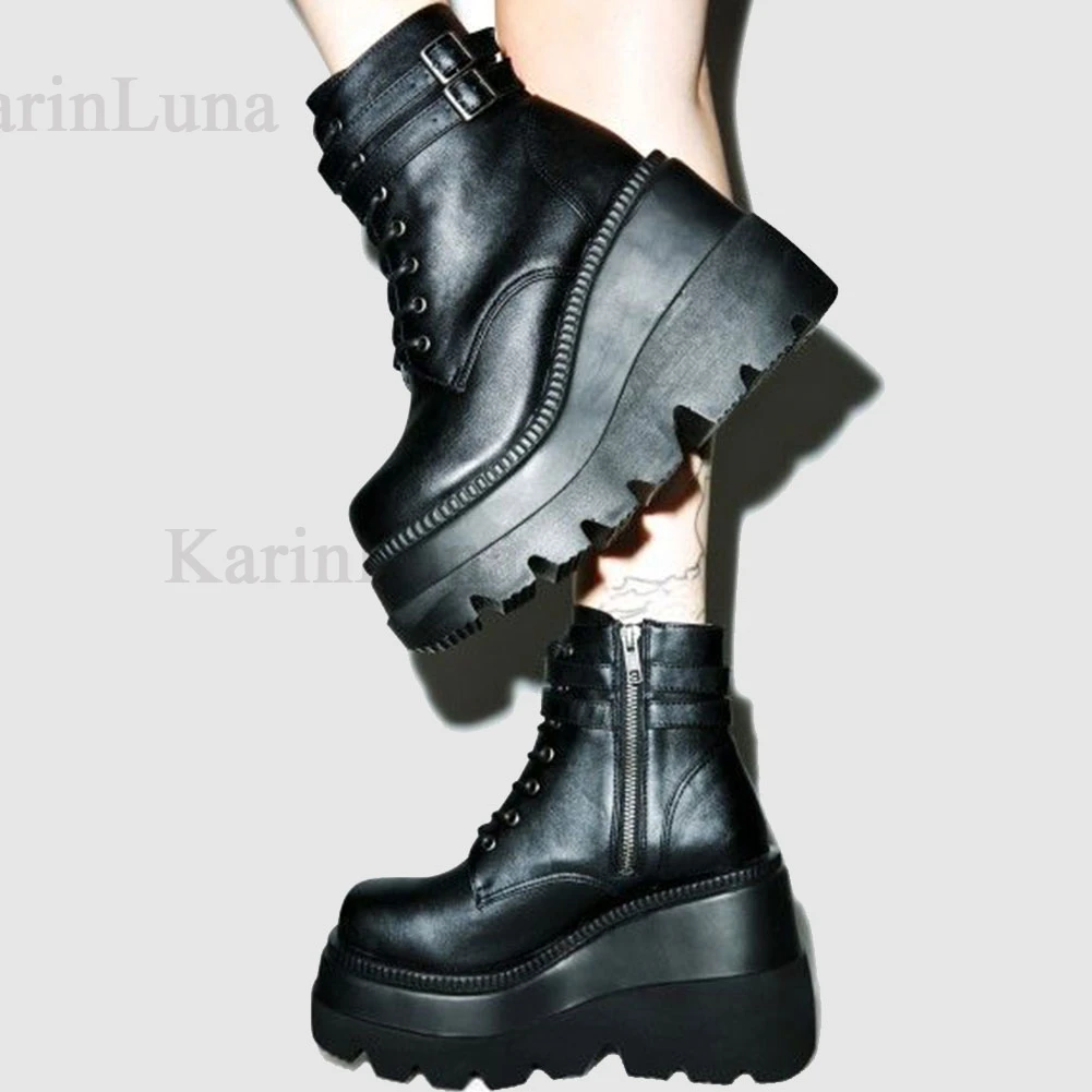Brand Design INS Hot Sale 2021 Big sizes 43 Platform High Heels Cosplay Fashionable Autumn Winter Wedges Shoes Ankle Boots Women
Brand Design INS Hot Sale 2021 Big sizes 43 Platform High Heels Cosplay Fashionable Autumn Winter Wedges Shoes Ankle Boots Women