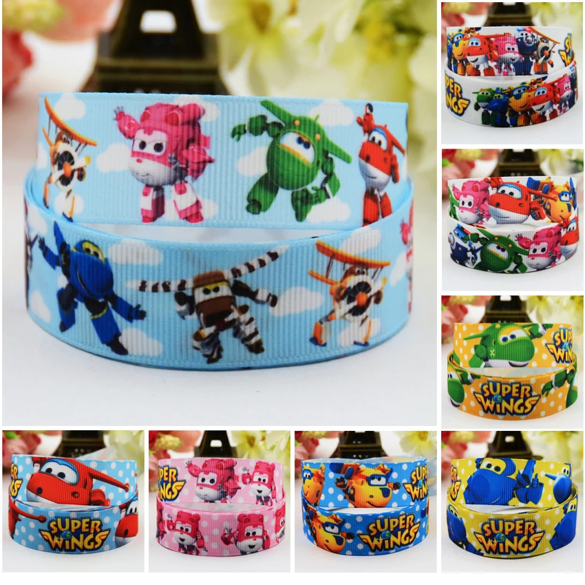 7/8'' 22mm,1" 25mm,1-1/2" 38mm,3" 75mm Superwings Cartoon Character printed Grosgrain Ribbon party decoration 10 Yards
7/8'' 22mm,1" 25mm,1-1/2" 38mm,3" 75mm Superwings Cartoon Character printed Grosgrain Ribbon party decoration 10 Yards