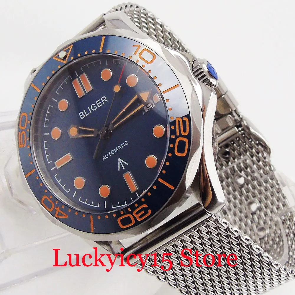 BLIGER Self Winding Men Watch Sapphire Glass Date Window Steel Band MIYOTA Movement Date Indicator Rotating Bezel
BLIGER Self Winding Men Watch Sapphire Glass Date Window Steel Band MIYOTA Movement Date Indicator Rotating Bezel