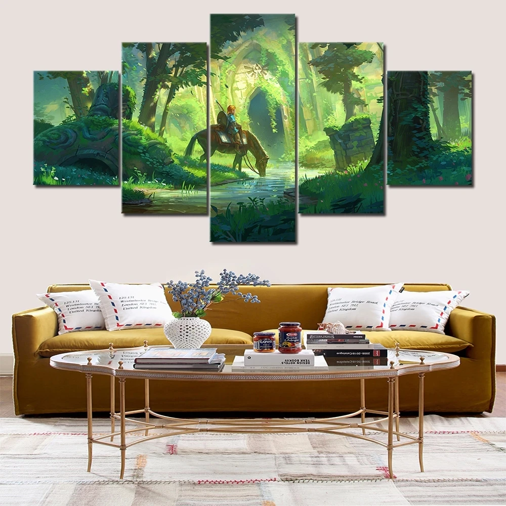 Zelda Video Game Abstract Poster 5 Piece Canvas Wall Arts Modular Prints Living Room Nintendo Map Picture Bedroom Home Decor 
Zelda Video Game Abstract Poster 5 Piece Canvas Wall Arts Modular Prints Living Room Nintendo Map Picture Bedroom Home Decor