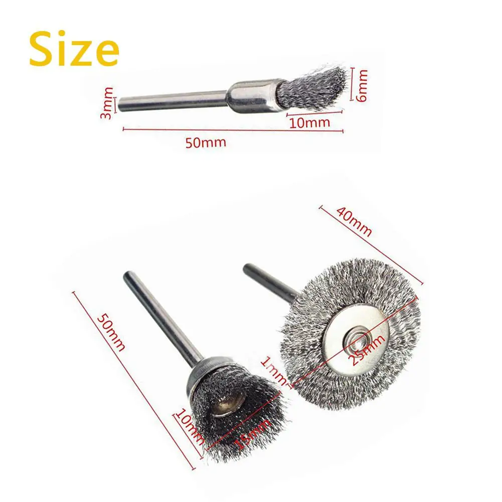 36Pcs Brass Brush Steel Wire Wheels Brushes Drill Rotary Tools Polishing Rotary Tools Metal Rust Removal Brush
36Pcs Brass Brush Steel Wire Wheels Brushes Drill Rotary Tools Polishing Rotary Tools Metal Rust Removal Brush