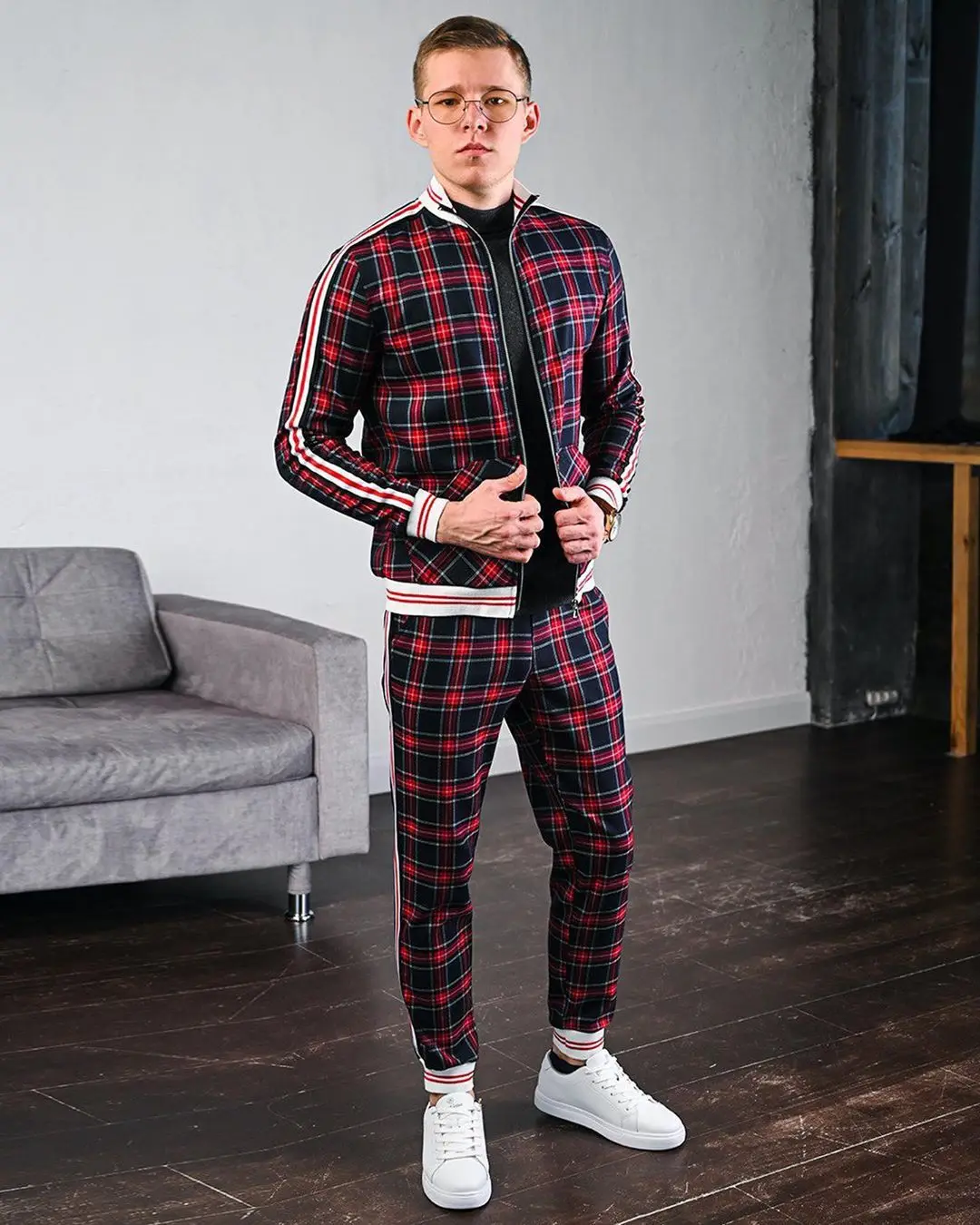 New men's suit spring and autumn leisure men's Plaid suit men's large sportswear two piece set
New men's suit spring and autumn leisure men's Plaid suit men's large sportswear two piece set