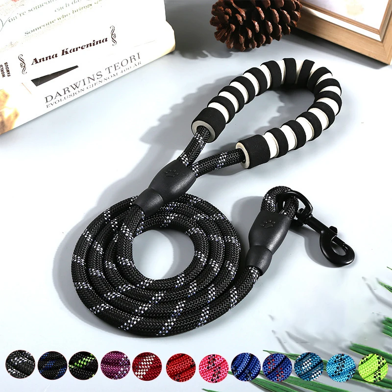 Pet Leash Reflective Strong Dog Leash 1.5M Long Comfortable Colorful Padded Handle Heavy Duty Training Durable Nylon Rope Leashe
Pet Leash Reflective Strong Dog Leash 1.5M Long Comfortable Colorful Padded Handle Heavy Duty Training Durable Nylon Rope Leashe