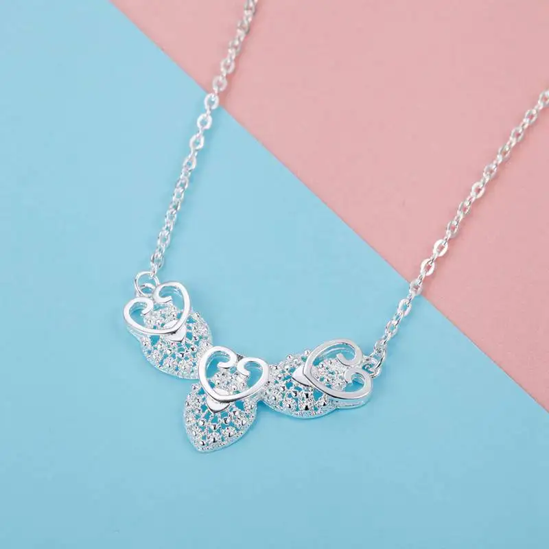 Special offer 925 Sterling Silver Necklace For Women 18 inches heart Pattern Pendant Fashion Christmas gifts Wedding Jewelry
Special offer 925 Sterling Silver Necklace For Women 18 inches heart Pattern Pendant Fashion Christmas gifts Wedding Jewelry
