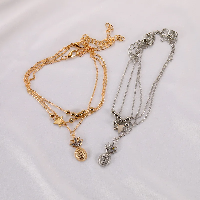 Fashion Alloy Pineapple Star Round Bead Anklet Simple Girl Summer Beach Anklet Barefoot Accessories Leg Bracelet Jewelry Gifts
Fashion Alloy Pineapple Star Round Bead Anklet Simple Girl Summer Beach Anklet Barefoot Accessories Leg Bracelet Jewelry Gifts