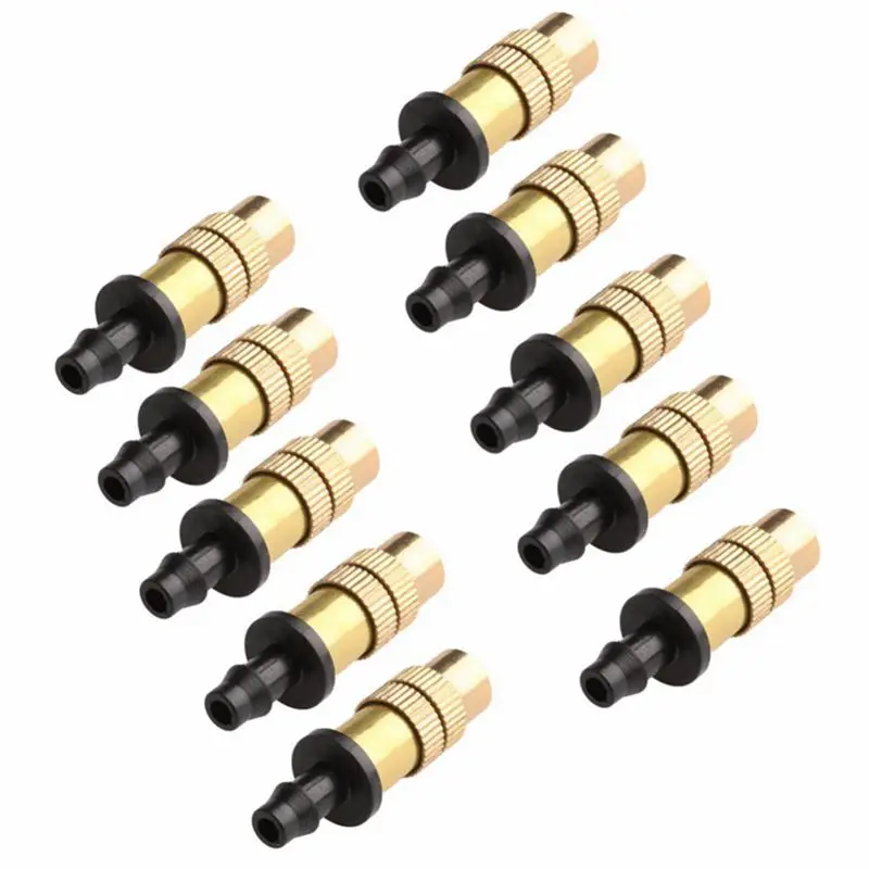 10 pcs Adjustable Misting Nozzle for Gardening Sprinkle Brass Watering Sprinkler Sprayer For Irrigation System
10 pcs Adjustable Misting Nozzle for Gardening Sprinkle Brass Watering Sprinkler Sprayer For Irrigation System