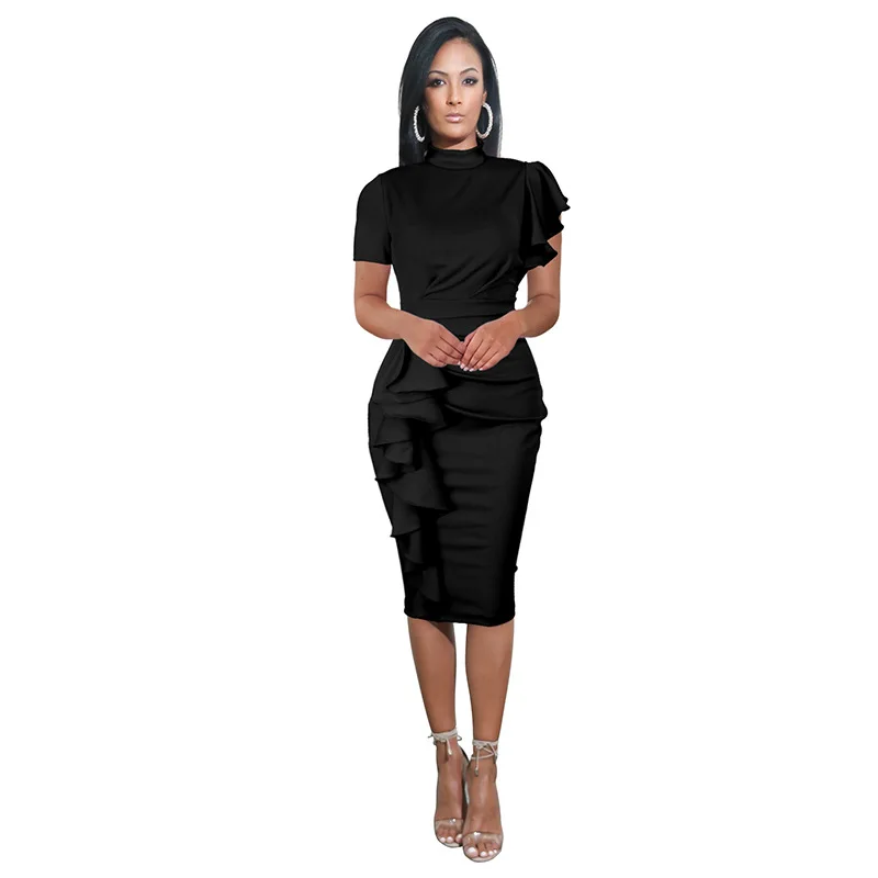 High Waist Ruched Elegant Club Party Dress Women Cascading Ruffles Short Sleeve Sheath Dress Summer Female Package Hip Vestidos
High Waist Ruched Elegant Club Party Dress Women Cascading Ruffles Short Sleeve Sheath Dress Summer Female Package Hip Vestidos