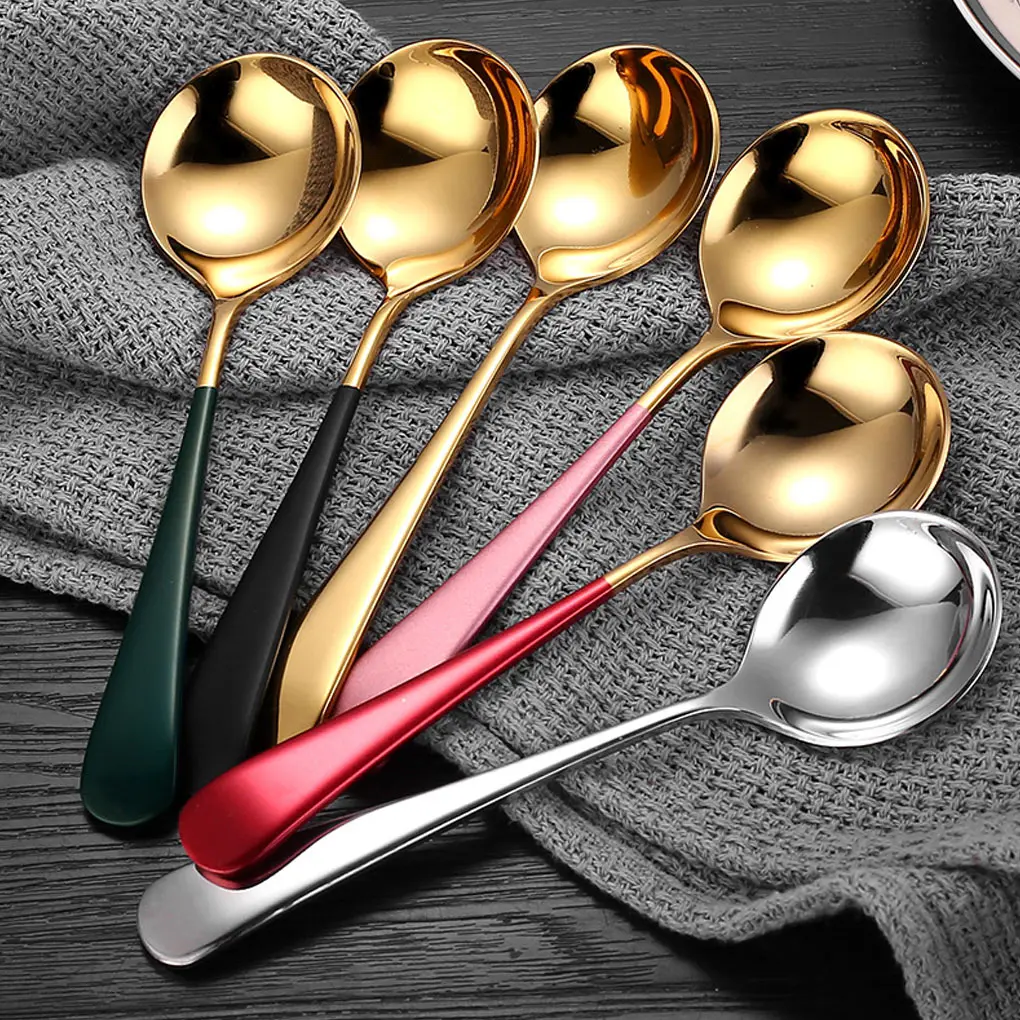 Stainless Steel Plating Round Spoon Portable Coffee Beverage Spoons Home Use Wedding Ceremony Tool Flatware Tableware
Stainless Steel Plating Round Spoon Portable Coffee Beverage Spoons Home Use Wedding Ceremony Tool Flatware Tableware