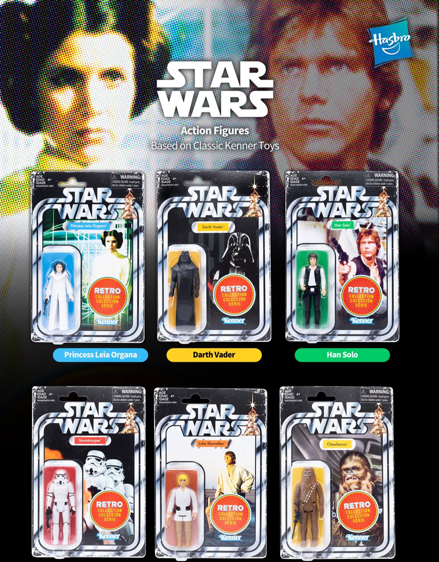 STAR WARS Chewbacca Han Solo Vintage Hanging Card and Joints Movable Model Limited Action Figure Collection
STAR WARS Chewbacca Han Solo Vintage Hanging Card and Joints Movable Model Limited Action Figure Collection