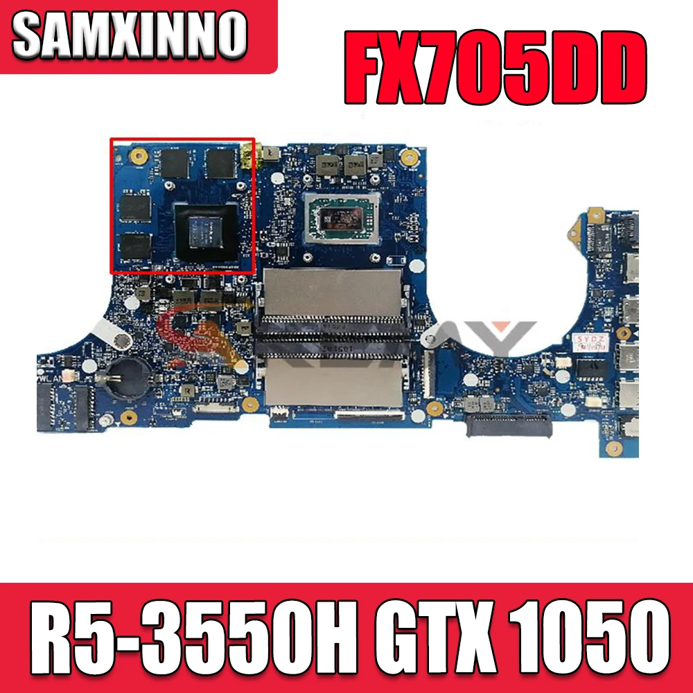 Akemy FX705DD Laptop motherboard (17 inch) W/ AMD Ryzen R5-3550H GTX 1050 -GPU For ASUS FX705DT FX705D original mainboard
Akemy FX705DD Laptop motherboard (17 inch) W/ AMD Ryzen R5-3550H GTX 1050 -GPU For ASUS FX705DT FX705D original mainboard
