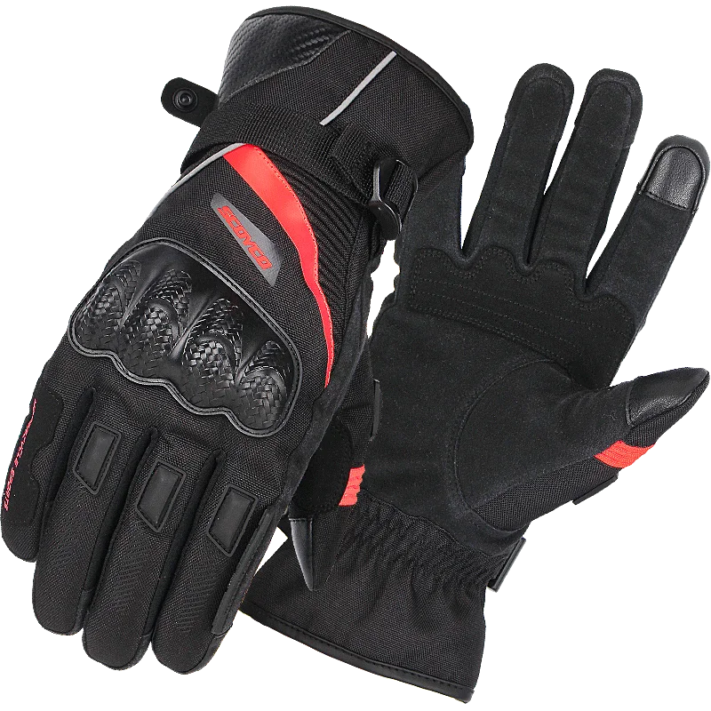 

SCOYCO 21 Motorcycle Gloves Waterproof Warm Knuckle Breathable Designed gloves Adjustable Cycling Riding MBX Scooter Gloves