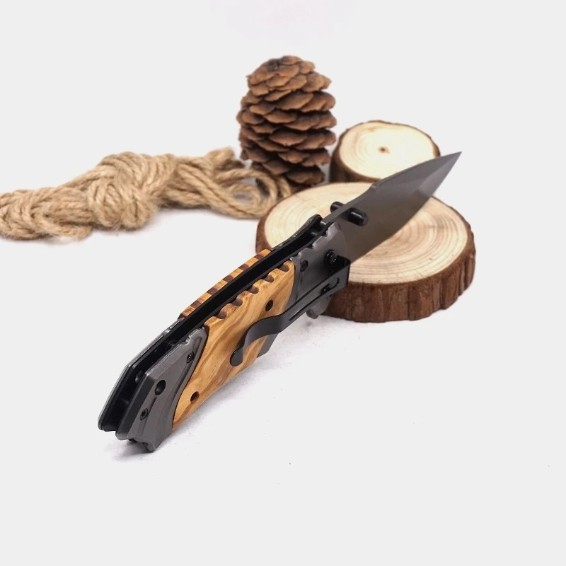 7.80'' Folding Pocket Knife Outdoor Survival Tactical Knife Wood Handle Camping Hunting Knives for Self-defense EDC Tool
7.80'' Folding Pocket Knife Outdoor Survival Tactical Knife Wood Handle Camping Hunting Knives for Self-defense EDC Tool