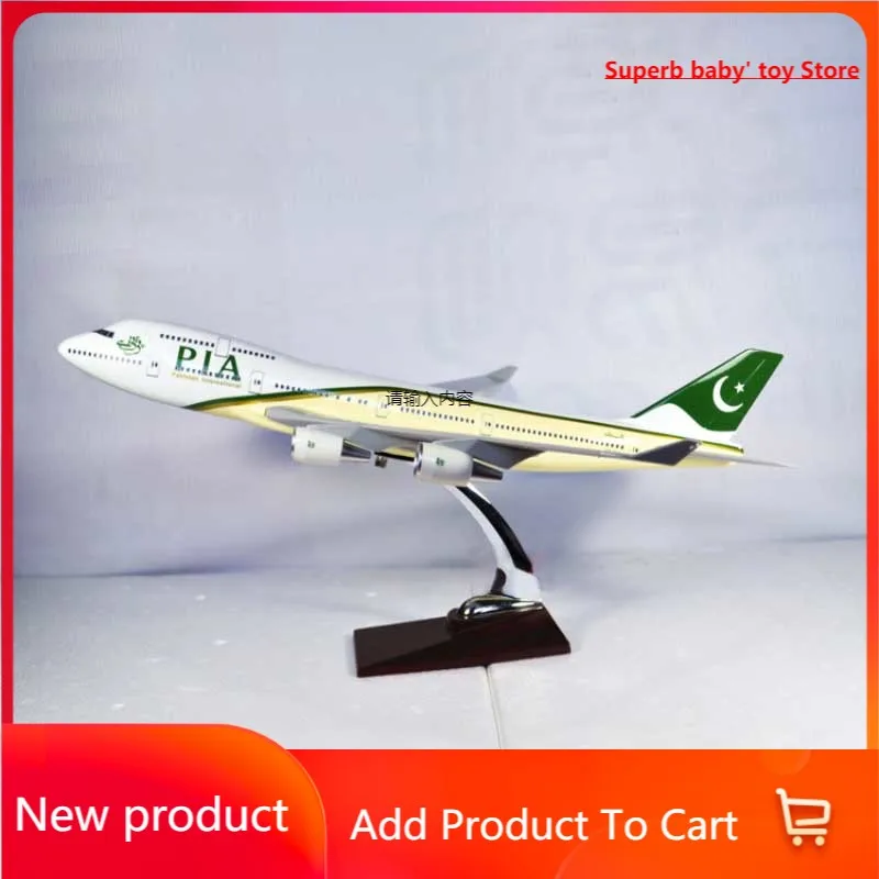 Pakistan Airway Airplane Model B747 PIA Aviation Aircraft Dream Liner Model 1/150 Scale Plastic Resin Plane toys for Boys
Pakistan Airway Airplane Model B747 PIA Aviation Aircraft Dream Liner Model 1/150 Scale Plastic Resin Plane toys for Boys