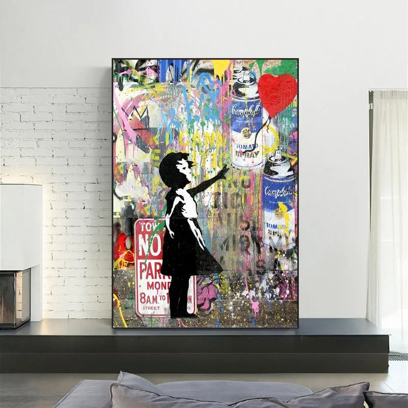 Girl Holding A Balloon Canvas Paintings Modern Street Art Wall Graffiti Art Prints On The Wall Pictures Kids Room Decoration
Girl Holding A Balloon Canvas Paintings Modern Street Art Wall Graffiti Art Prints On The Wall Pictures Kids Room Decoration