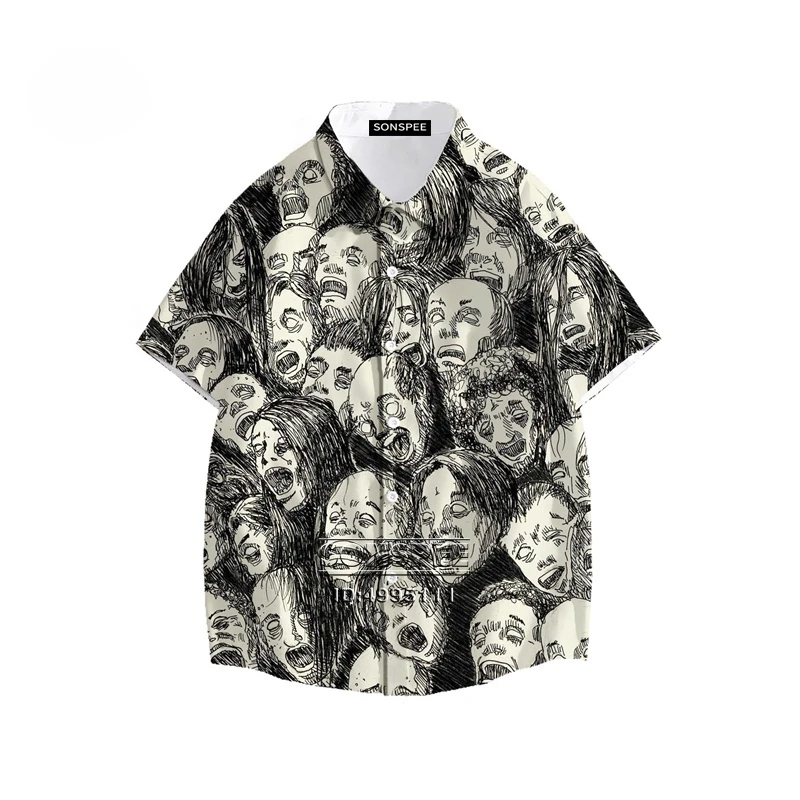 Japan Horror Manga Junji Ito Shirt 3D Printed Tomie Girl Hawaiian Shirt Summer Casual Beach Shirts Short Sleeve Oversized Tops
Japan Horror Manga Junji Ito Shirt 3D Printed Tomie Girl Hawaiian Shirt Summer Casual Beach Shirts Short Sleeve Oversized Tops