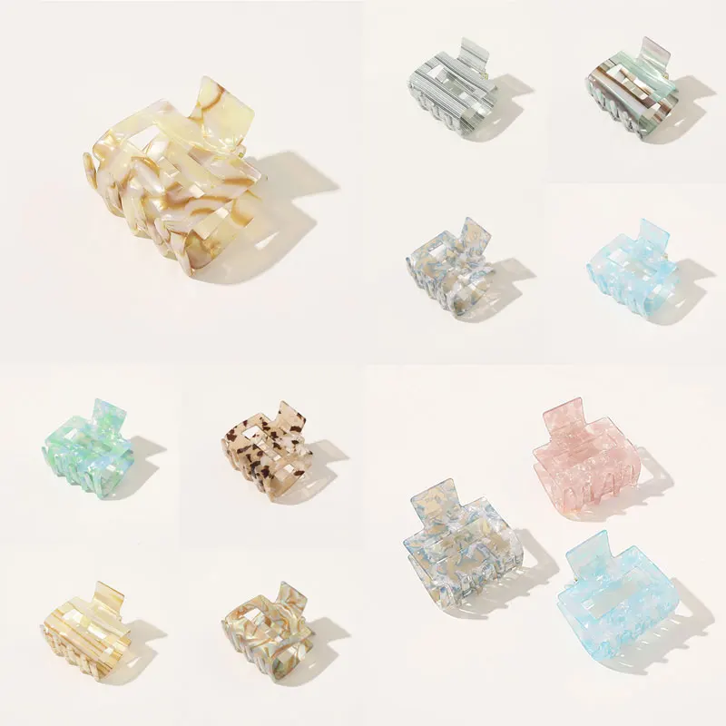 Korea Square Multiple Colorful Hair Clamps Claws Acrylic Acetic Acid Spring Crab Geometric 5*5cm Hair Claws Hair Clip Accessorie 
Korea Square Multiple Colorful Hair Clamps Claws Acrylic Acetic Acid Spring Crab Geometric 5*5cm Hair Claws Hair Clip Accessorie