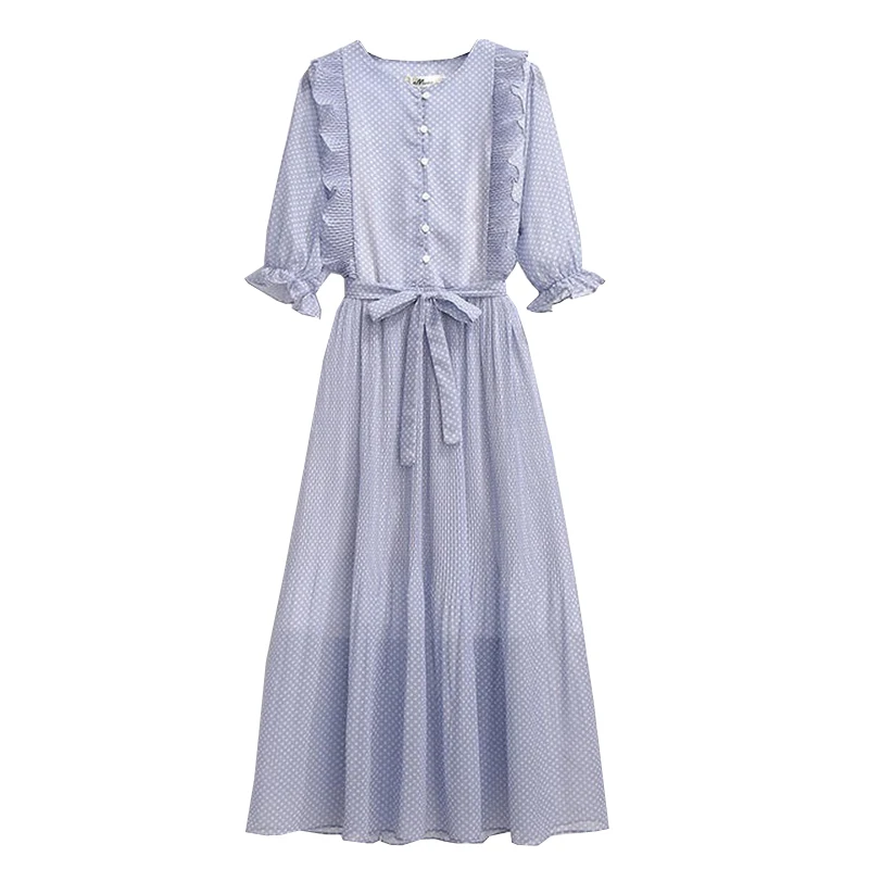Vestidos De Verano 2021 Newest Summer Women Bohemia Short Sleeve Midi Beach Dresses O-Neck Chiffon Polka Dot Plus-Size Dress
Vestidos De Verano 2021 Newest Summer Women Bohemia Short Sleeve Midi Beach Dresses O-Neck Chiffon Polka Dot Plus-Size Dress