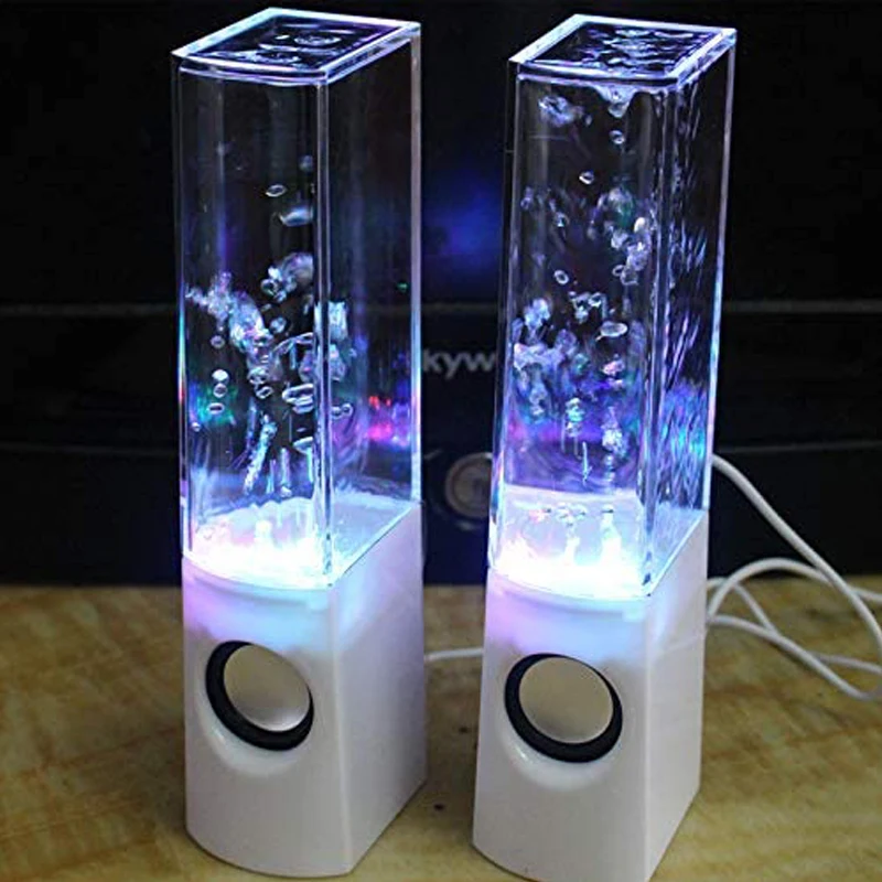 

Mini Computer Speaker USB Wired Speakers LED Light Dancing Water Music Fountain Light Speakers for PC Laptop For Phone Portable