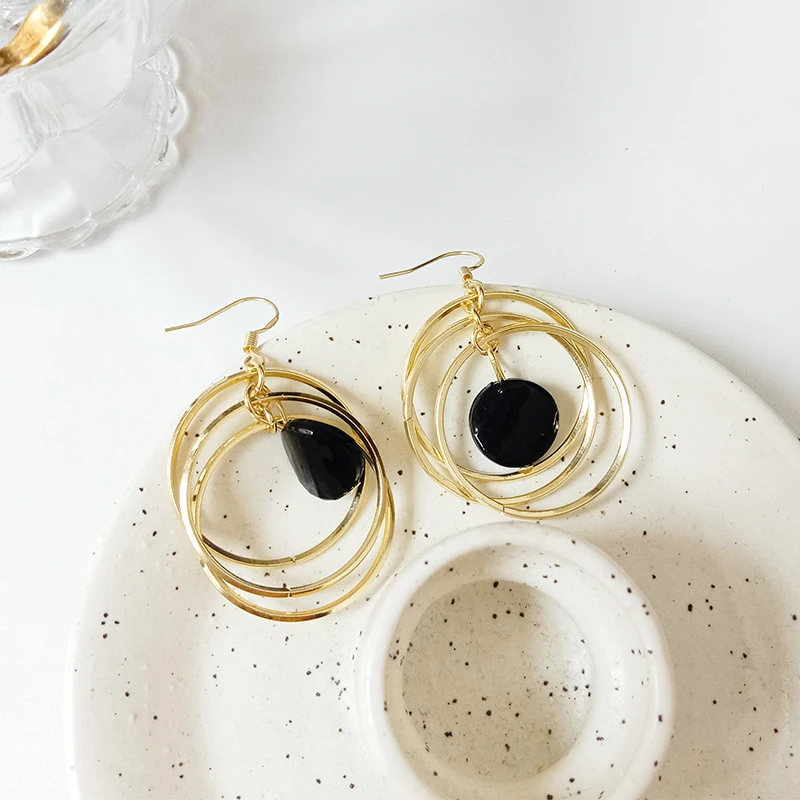 Bacolod Gold Color Black Crystal Round Drop Earrings for Women 2020 Fashion Party Birthday Jewelry Long Female Dangle Earring
Bacolod Gold Color Black Crystal Round Drop Earrings for Women 2020 Fashion Party Birthday Jewelry Long Female Dangle Earring