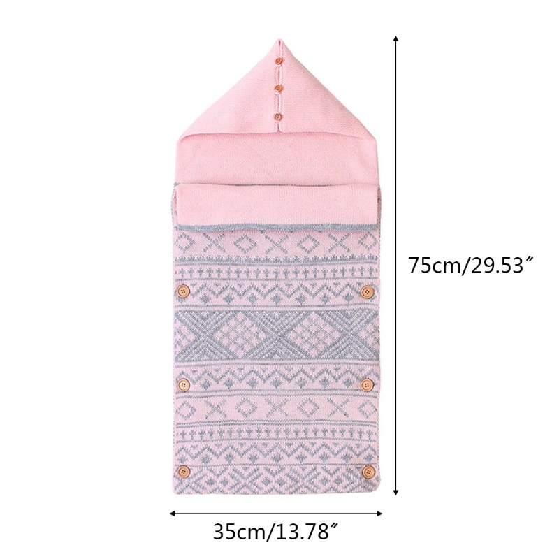 Baby Hooded Button Stroller Sleeping Bag Newborn Autumn Knitted Envelopes Sleepsack Infants Bedding Swaddle Wrap Blanket WXTD
Baby Hooded Button Stroller Sleeping Bag Newborn Autumn Knitted Envelopes Sleepsack Infants Bedding Swaddle Wrap Blanket WXTD