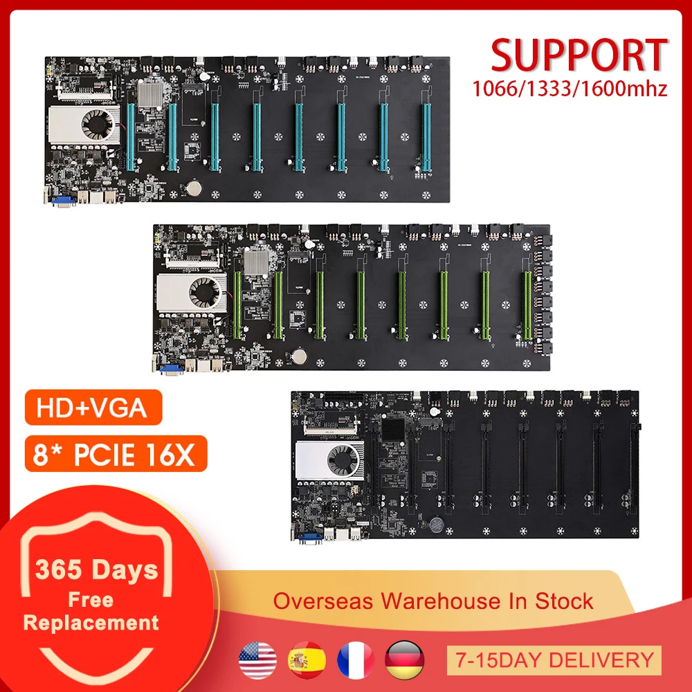 BTC S37 D37 T37 Mining Motherboard 8 Port PCIE X16 for GPU Graphics Card SODIMM DDR3 1066 1333 1600mhz BTC ETH Bitcoin Miner
BTC S37 D37 T37 Mining Motherboard 8 Port PCIE X16 for GPU Graphics Card SODIMM DDR3 1066 1333 1600mhz BTC ETH Bitcoin Miner