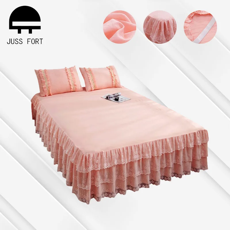Nordic Princess Bedding Solid Color Ruffled Bed Skirt Pillowcases Lace Bed Sheets Mattress Cover King Queen Full Size Bed Covers
Nordic Princess Bedding Solid Color Ruffled Bed Skirt Pillowcases Lace Bed Sheets Mattress Cover King Queen Full Size Bed Covers